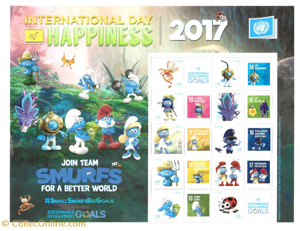 ZZZ - Apnu 2017 Feuillet - The smurfs timbres zzz apnu 2017 feuillet the smurfs