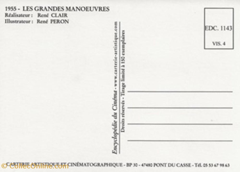 Les grandes manoeuvres 2 cartes postales autres les grandes manoeuvres