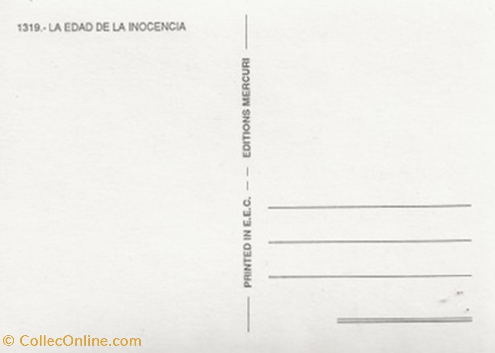 La edad de la inocencia cartes postales autres la edad de la inocencia