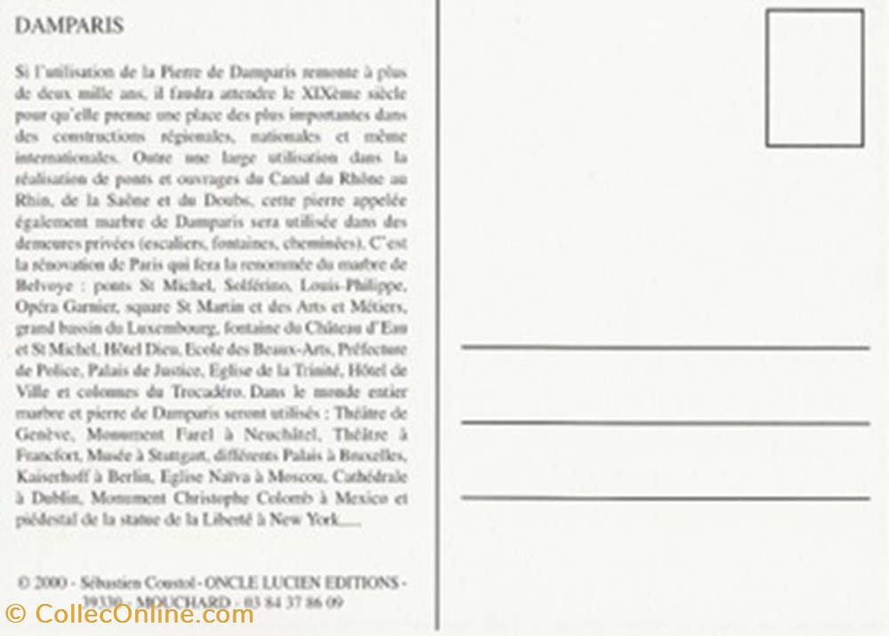 Damparis (39) 2000 cartes postales bande dessinee damparis 39 2000