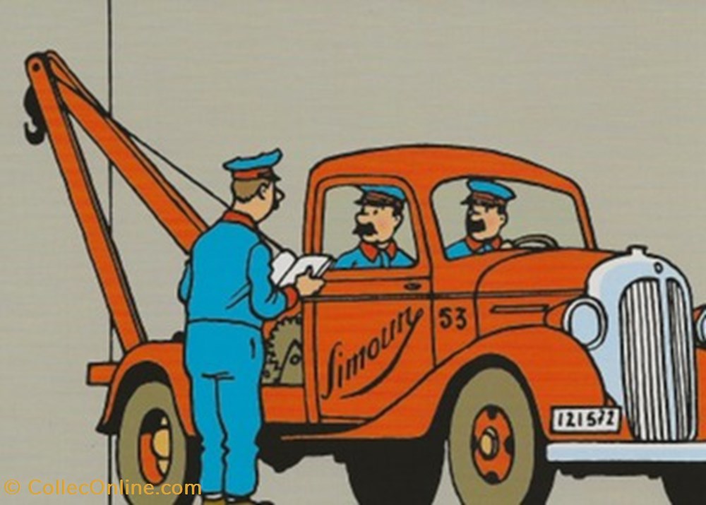 Tintin cartes postales bande dessinee tintin