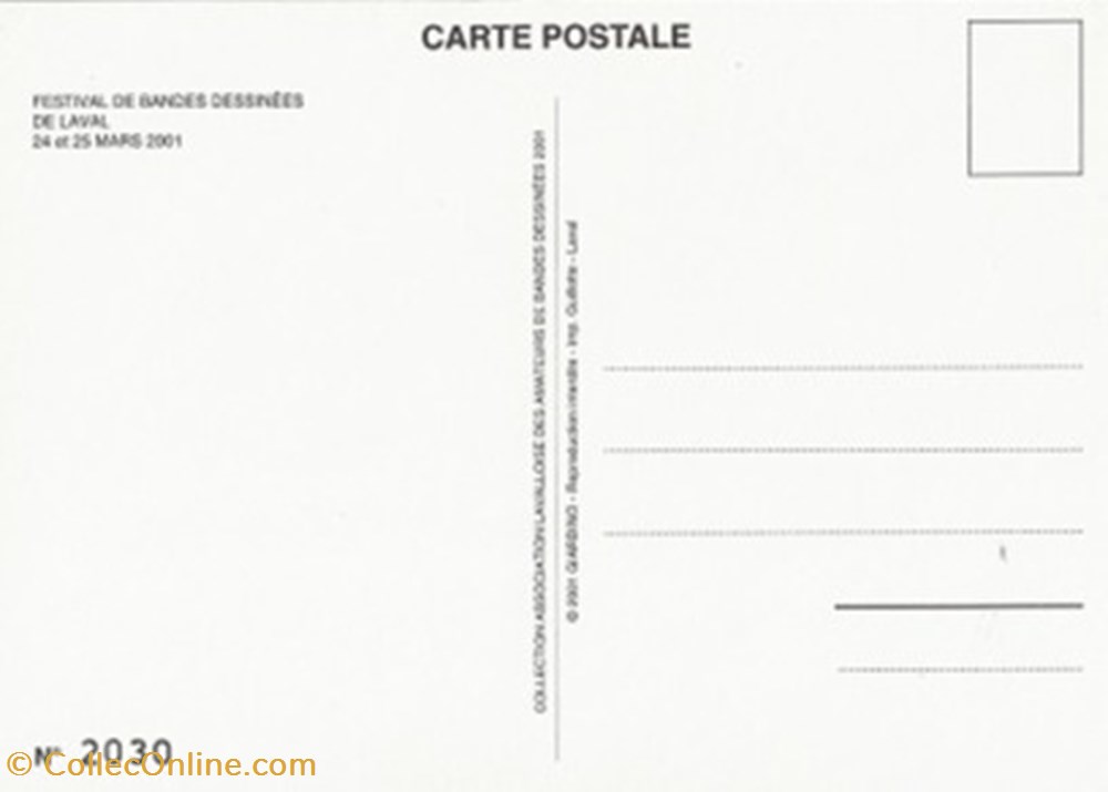 cartes postales bande dessinee laval 55 2001