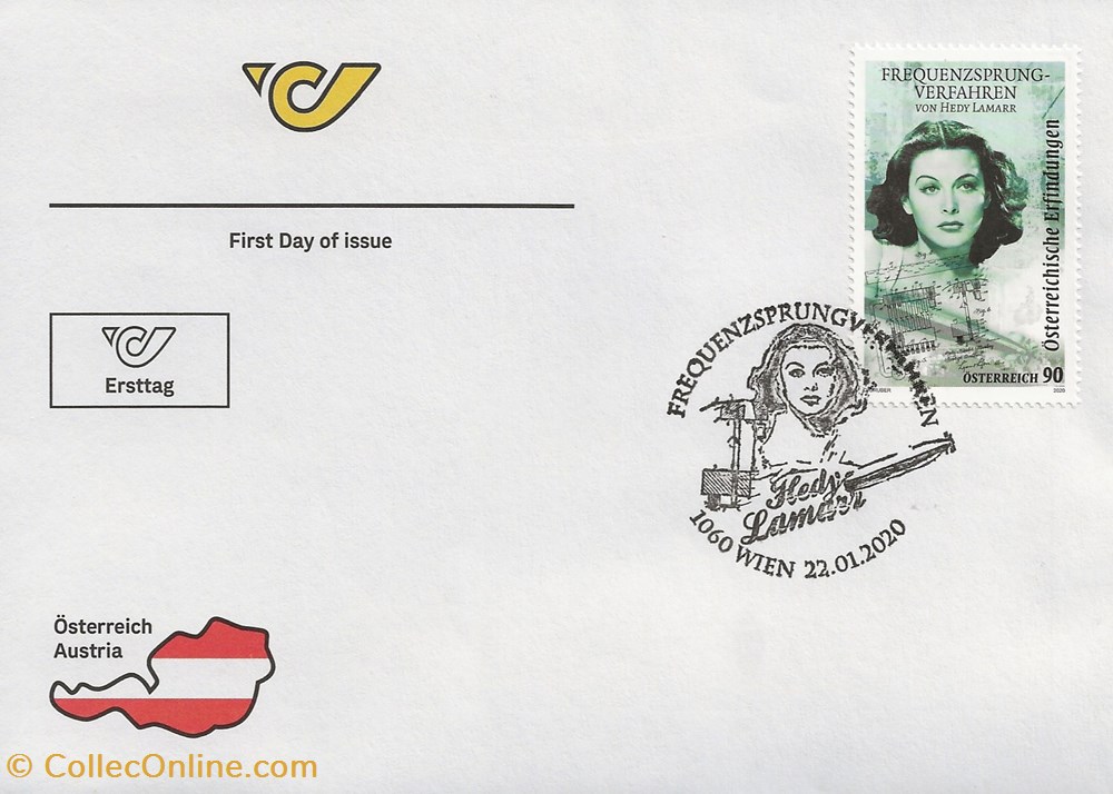 Vienne (Autriche) 2020 Hedy Lamarr timbres vienne autriche 2020 hedy lamarr