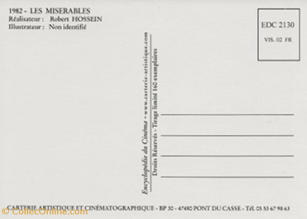 cartes postales autres les miserables