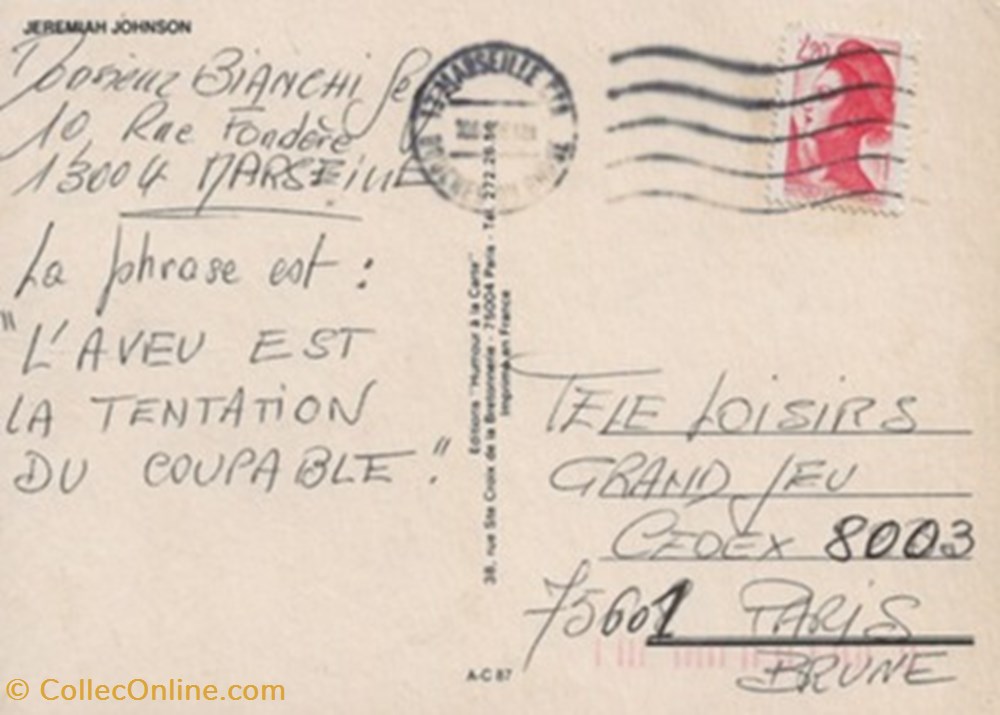cartes postales autres jeremiah johnson