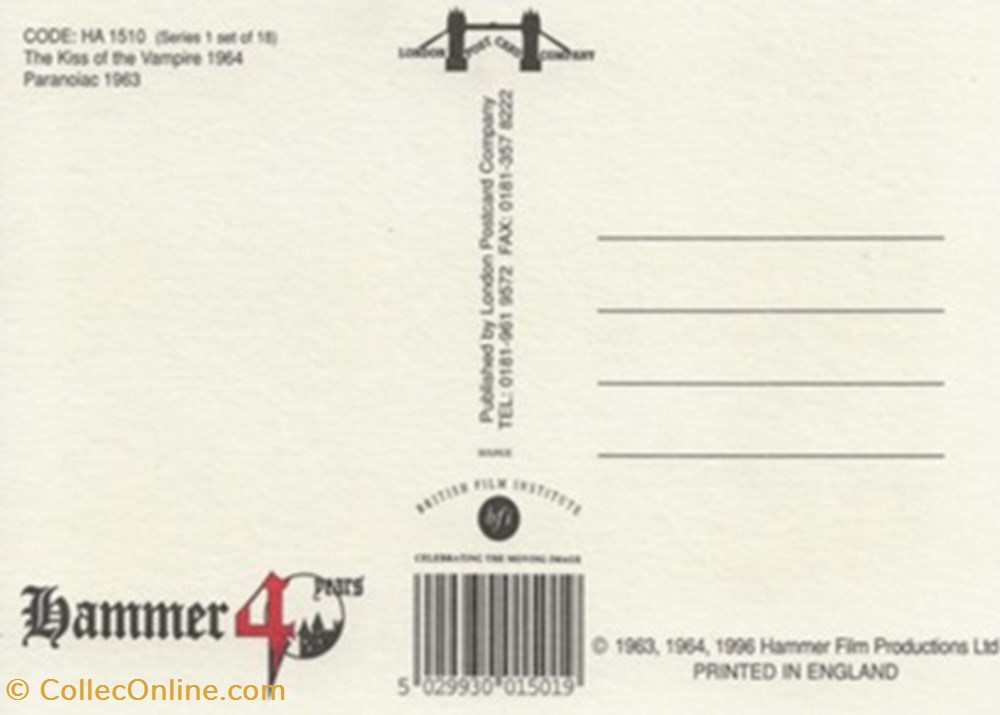 cartes postales autres kiss of the vampire