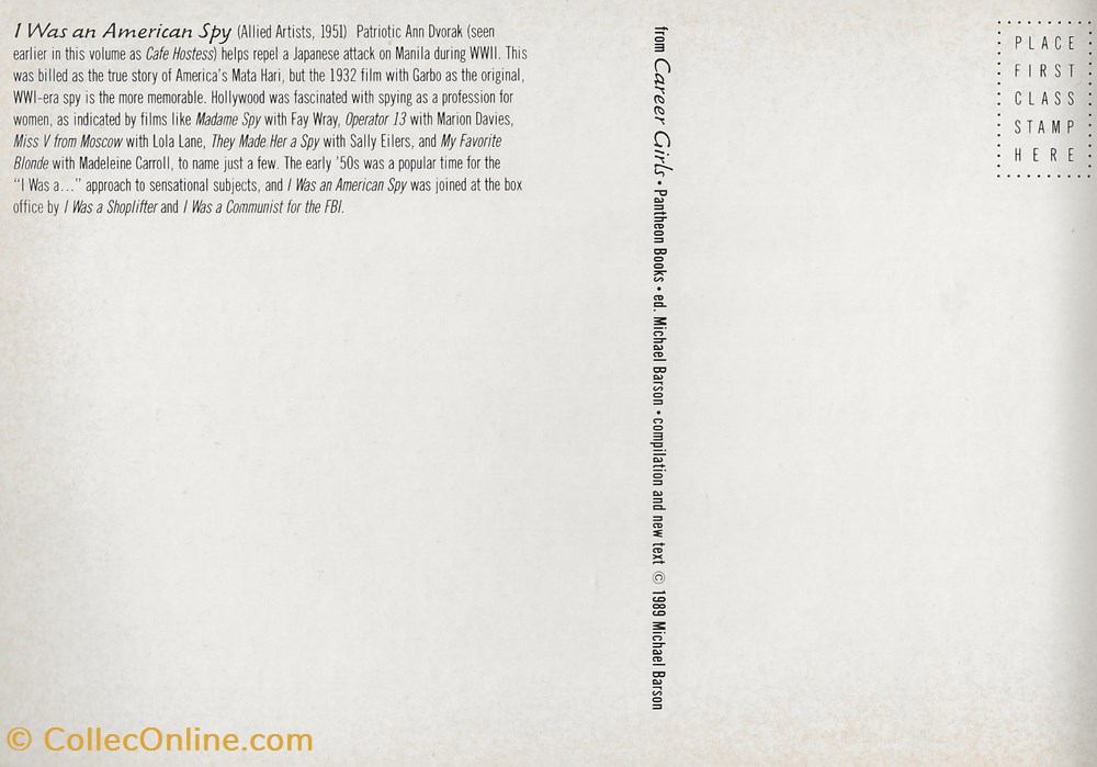 I was an american spy 2 cartes postales autres i was an american spy