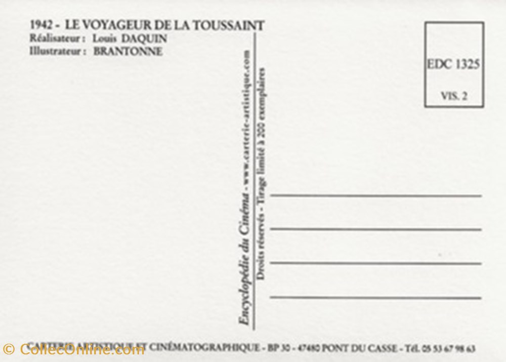 Le voyageur de la toussaint cartes postales autres le voyageur de la toussaint