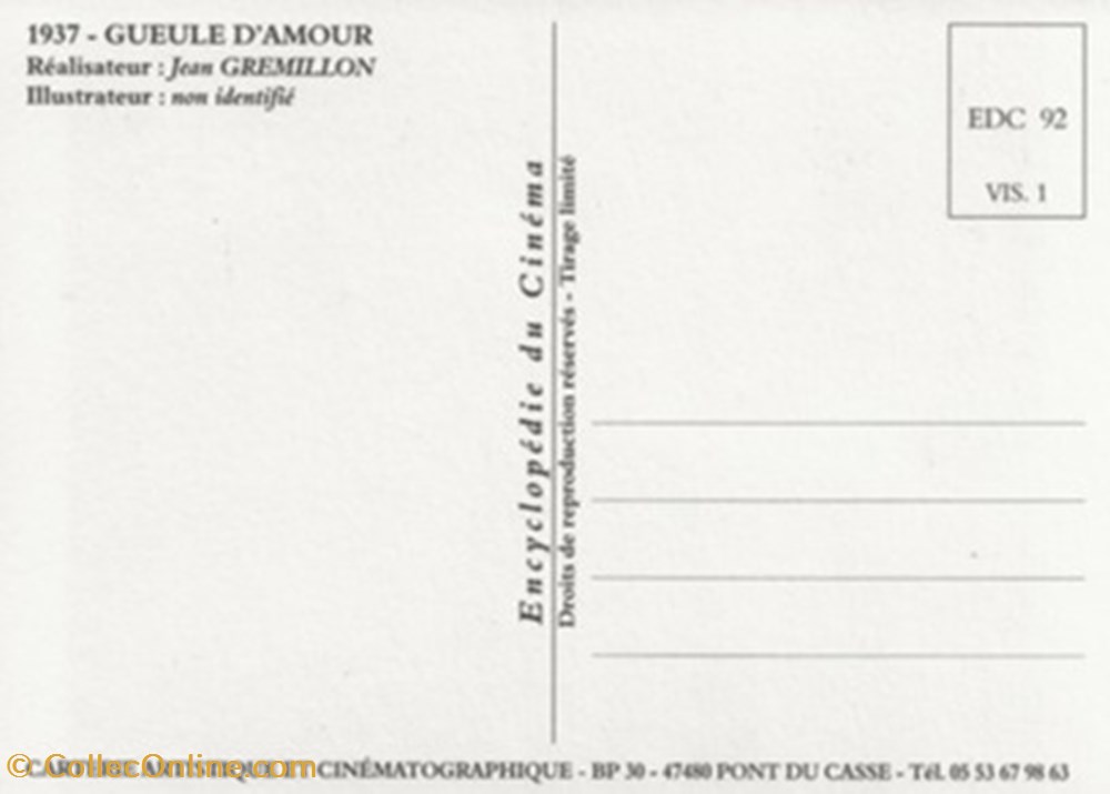 cartes postales autres gueule amour
