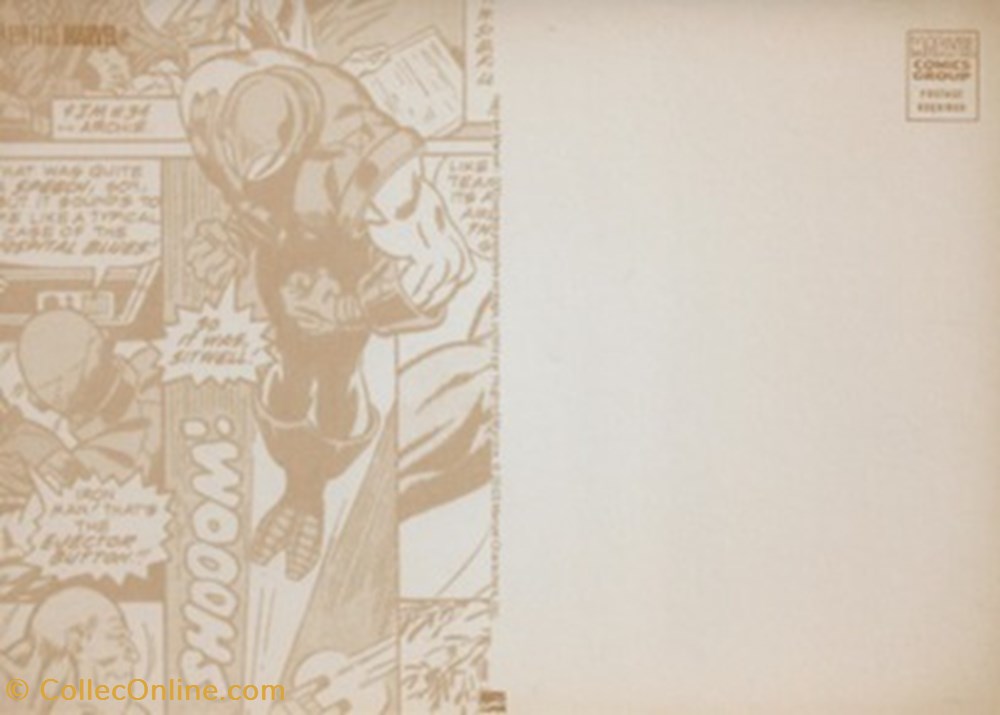 Marvel 2 cartes postales bande dessinee marvel