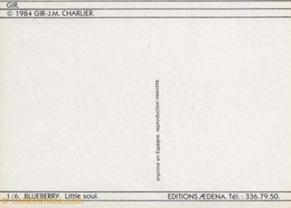 cartes postales bande dessinee blueberry