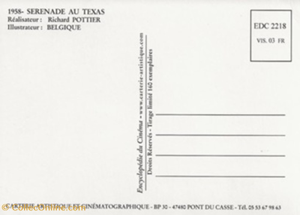 Sérénade au Texas cartes postales autres serenade au texas