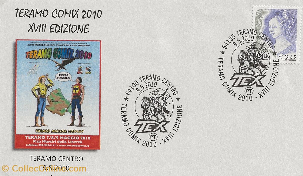 Teramo (Italie) 2010 Teramo comix - Tex timbres teramo italie 2010 teramo comix tex