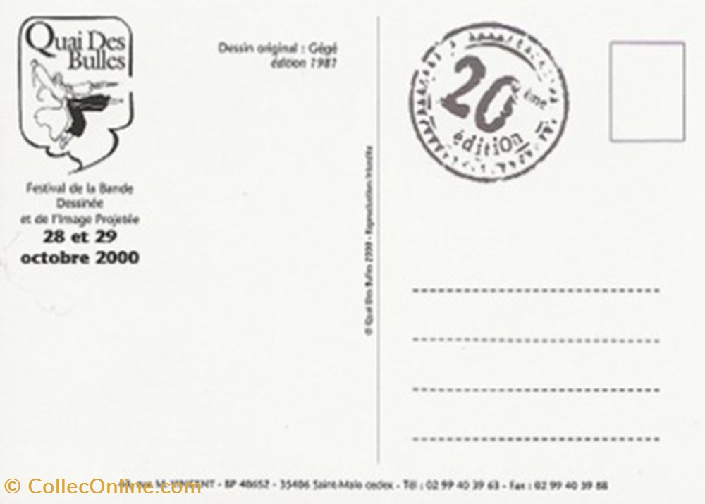 Saint-Malo (35) 1981 cartes postales bande dessinee saint malo 35 1981