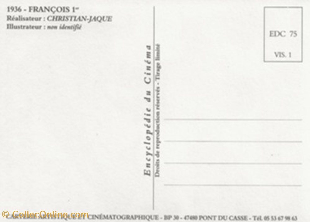 cartes postales autres francois 1er