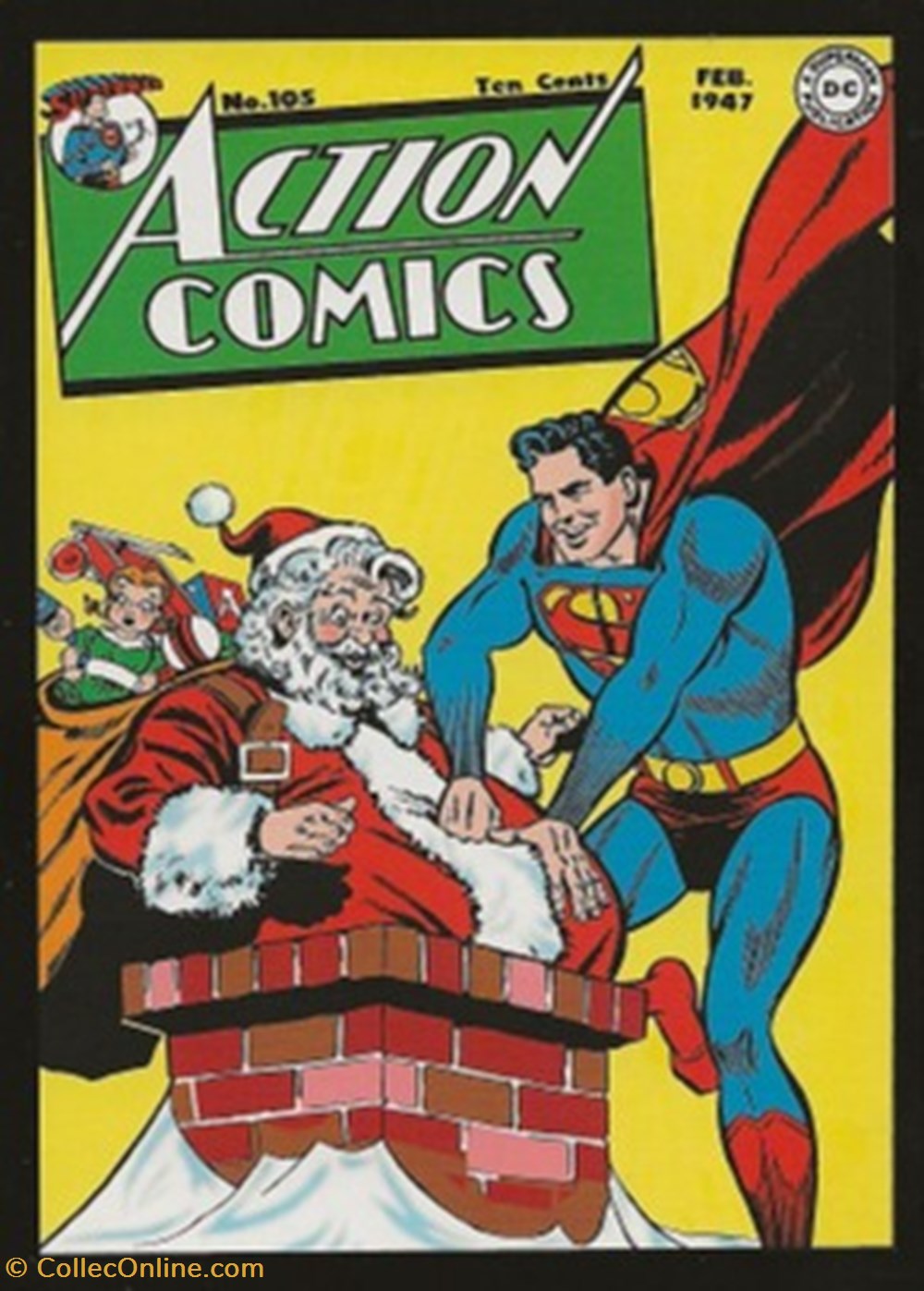 cartes postales bande dessinee action comics