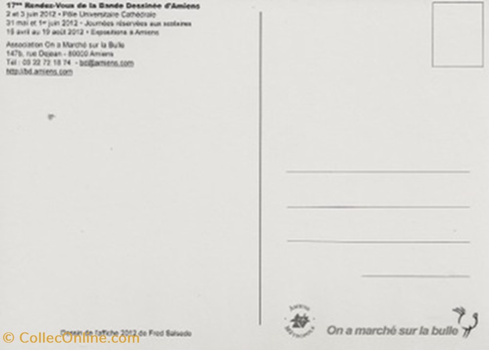 Amiens (80) 2012 cartes postales bande dessinee amiens 80 2012