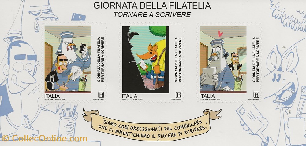 ZZZ - Italie 2022 Giornata della filatelia timbres zzz italie 2022 giornata della filatelia