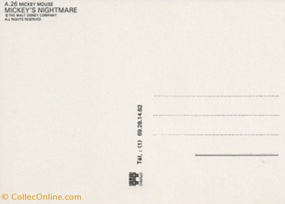 Mickey's nightmare cartes postales autres mickey s nightmare