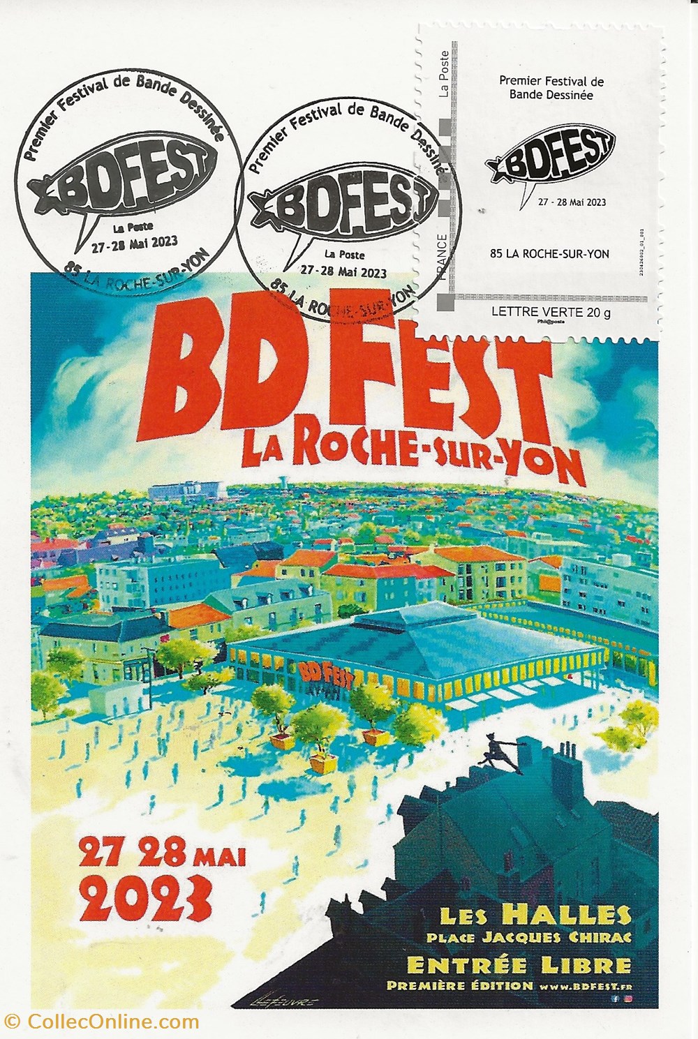 La Roche sur Yon (85) 2023 BD Fest - 1er festival de bande dessinée 3 timbres la roche sur yon 85 2023 bd fest 1er festival de bande dessinee