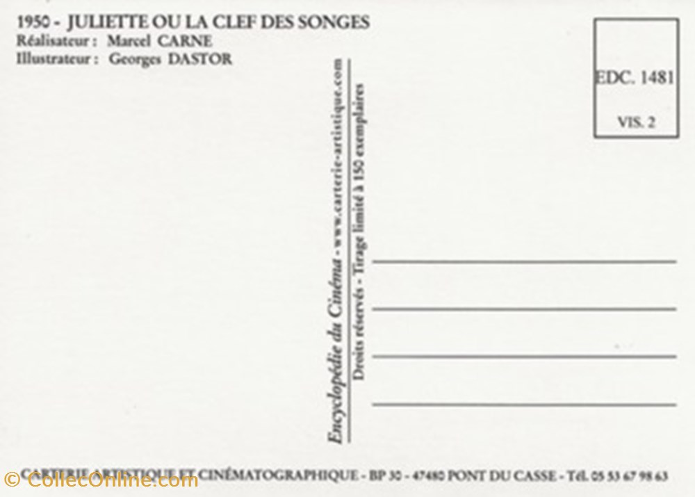 Juliette ou la clef des songes cartes postales autres juliette ou la clef des songes
