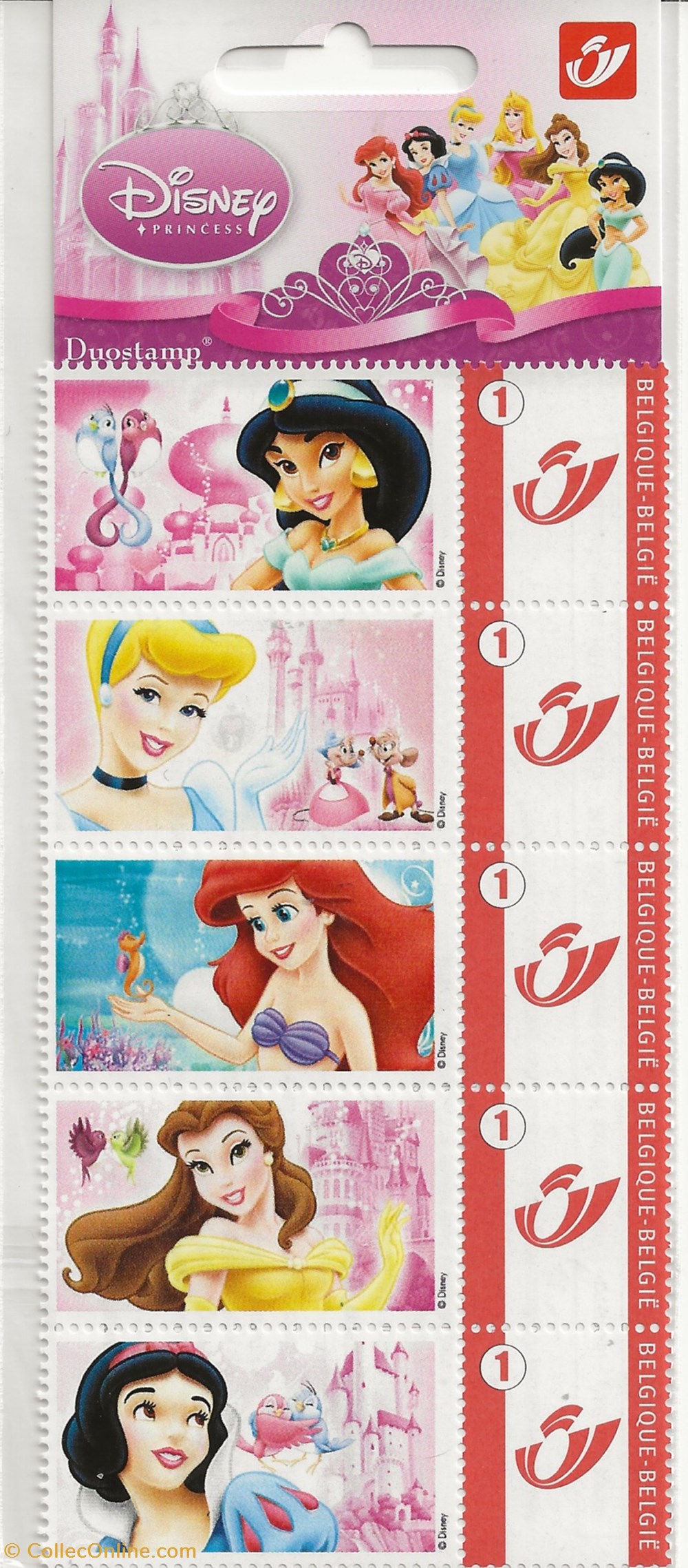ZZZ Bloc (Belgique) Duostamp Les princesses timbres zzz bloc belgique duostamp les princesses