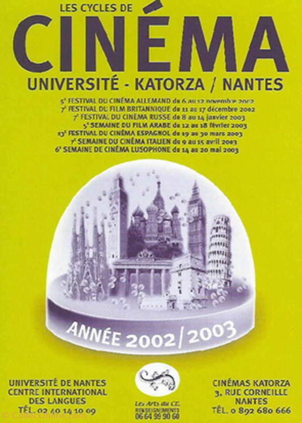 cartes postales autres nantes les cycles de cinema 2002