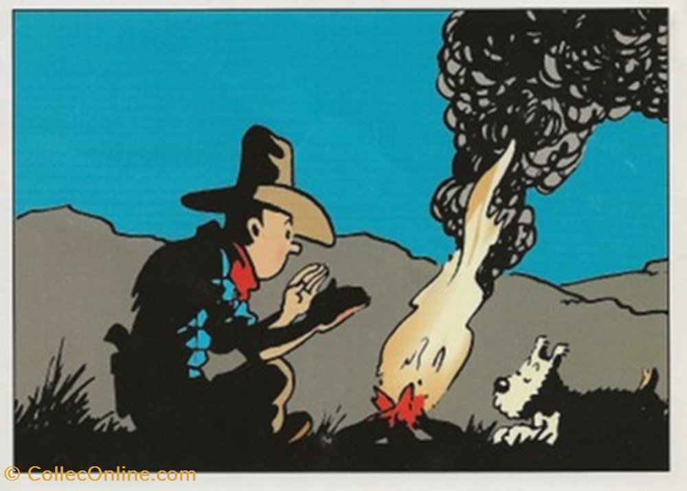 Tintin cartes postales bande dessinee tintin