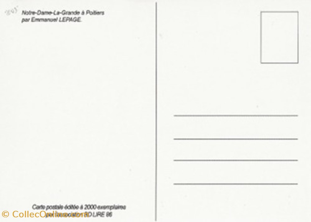 Ligugé (86) 2005 cartes postales bande dessinee liguge 86 2005