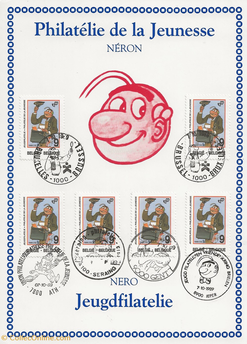 ZZZ - Belgique 1989 Philatélie de la jeunesse Nero timbres zzz belgique 1989 philatelie de la jeunesse nero
