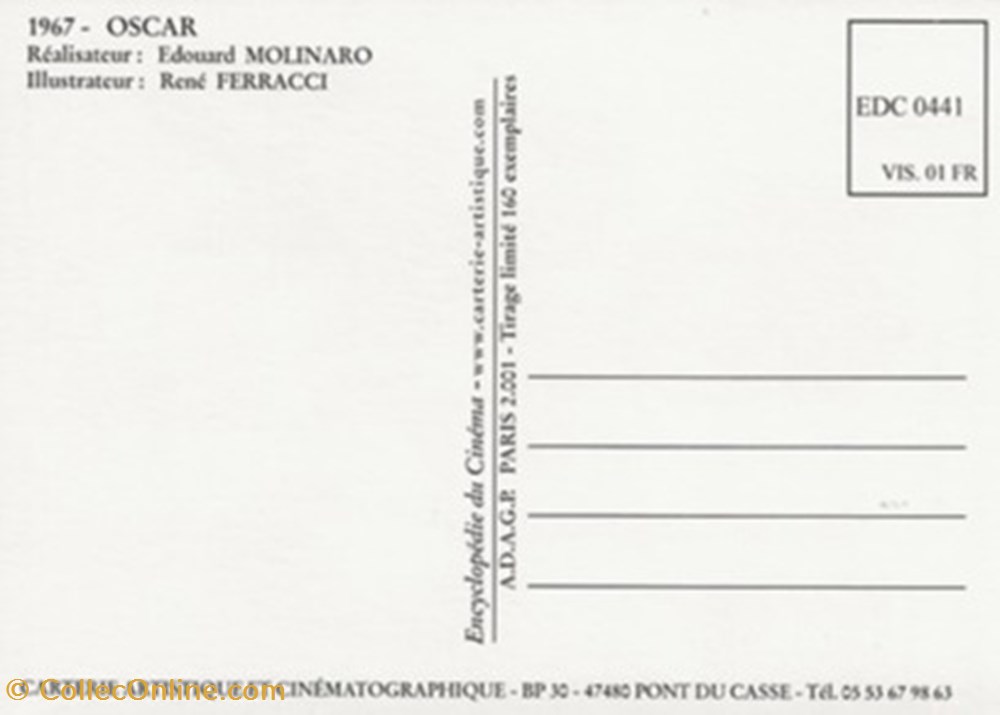 Oscar cartes postales autres oscar