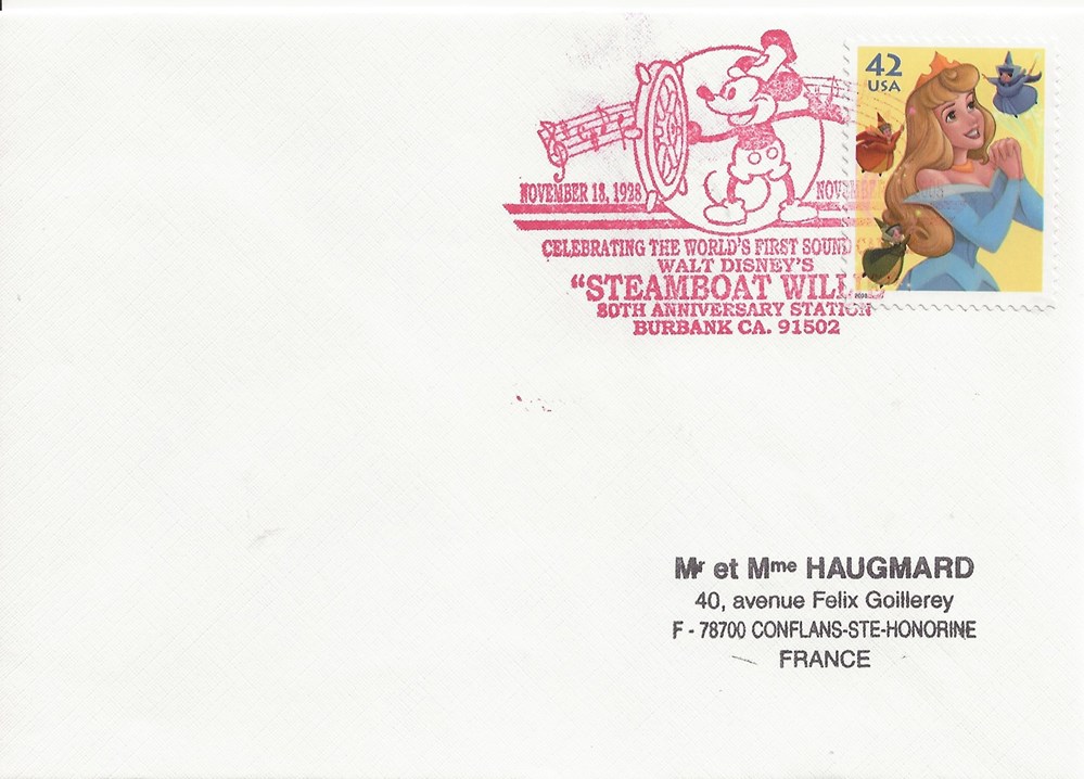 timbres burbank etats unis 2008 steamboat willie walt disney