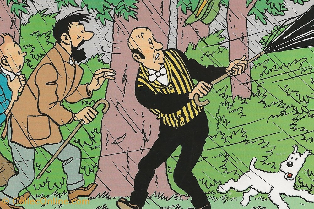 Tintin cartes postales bande dessinee tintin