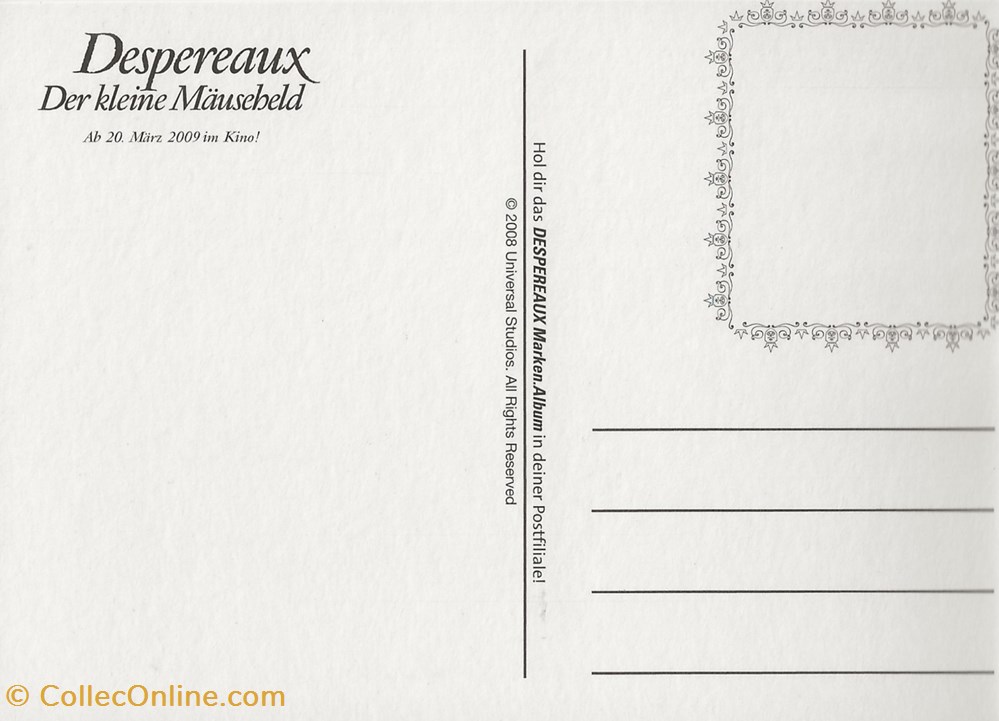 ZZZ Carnet (Autriche) 2008 Despereaux, der kleine mäusebeld 4 timbres zzz carnet autriche 2008 despereaux der kleine mausebeld