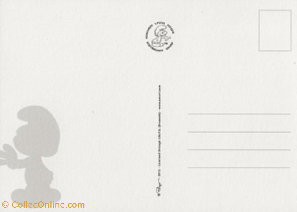 Schtroumpfs cartes postales bande dessinee schtroumpfs