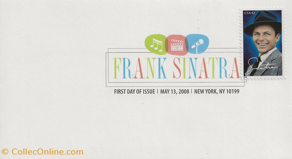 New York (Etats Unis) 2008 Frank Sinatra timbres new york etats unis 2008 frank sinatra