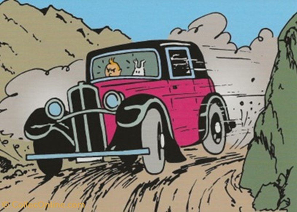 cartes postales bande dessinee tintin