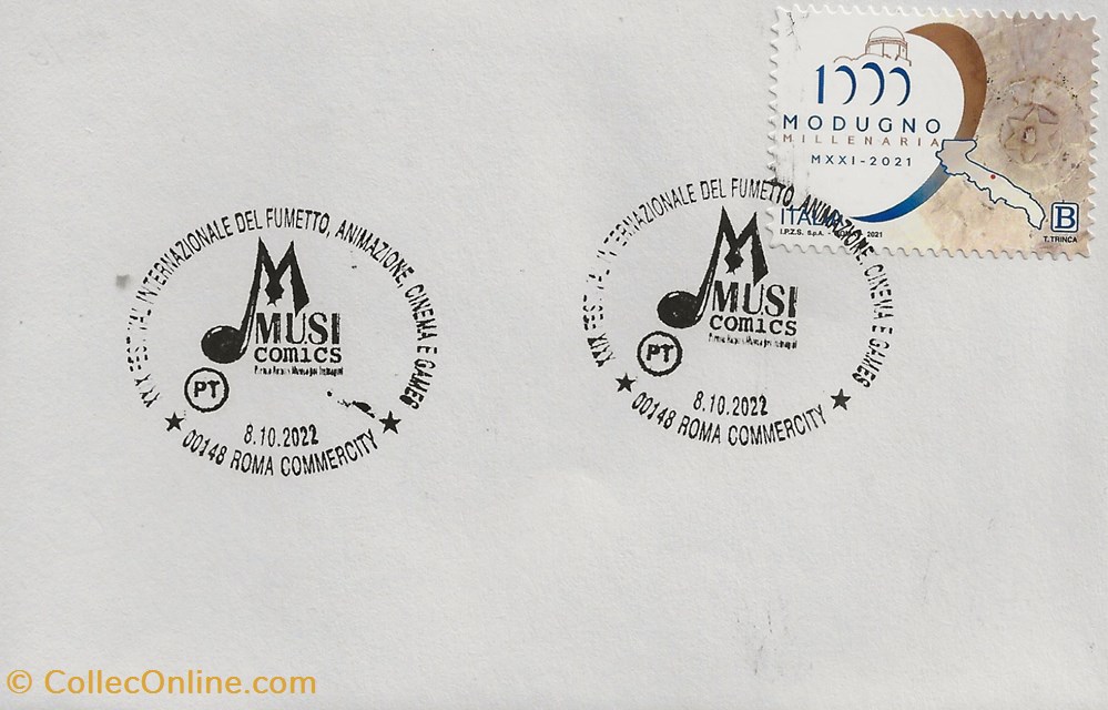timbres roma italie 2022 xxix festival internazionale del fumetto animazione cinema games
