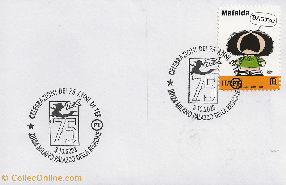 timbres milano italie 2023 celebrazioni dei 75 anni di tex
