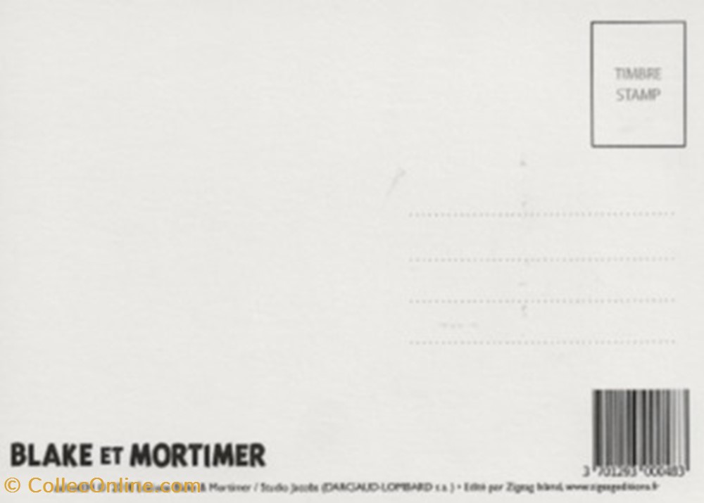 cartes postales bande dessinee blake et mortimer