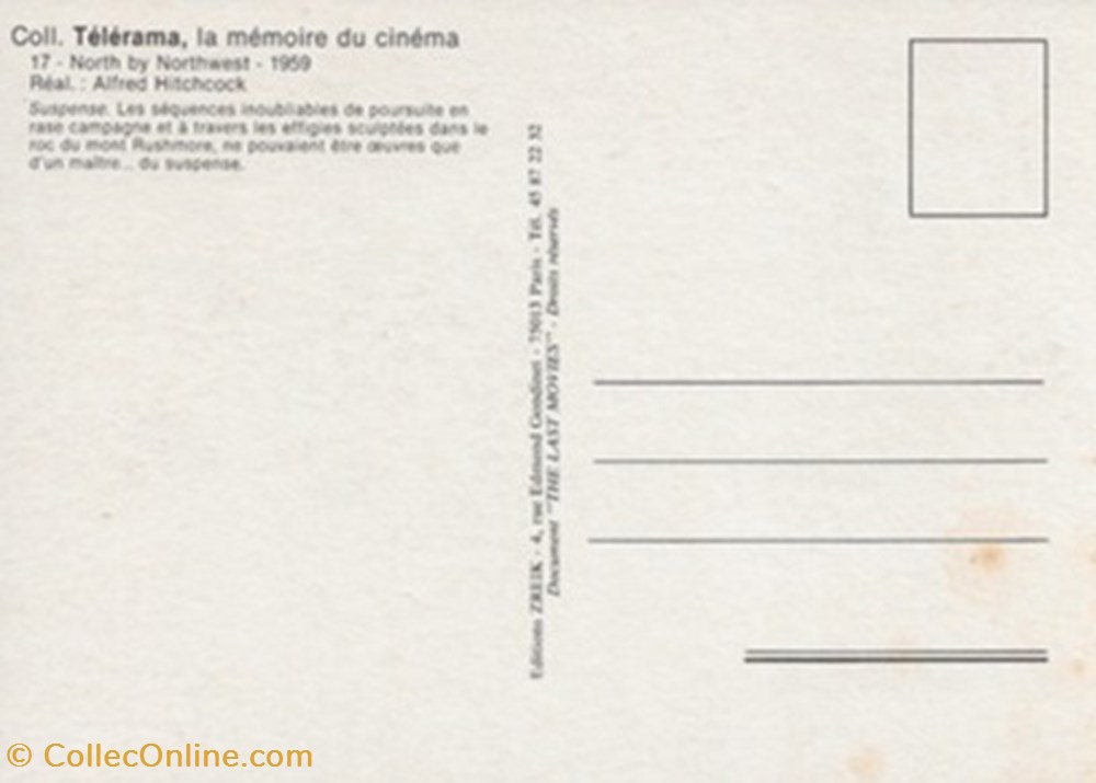 La mort aux trousses cartes postales autres la mort aux trousses