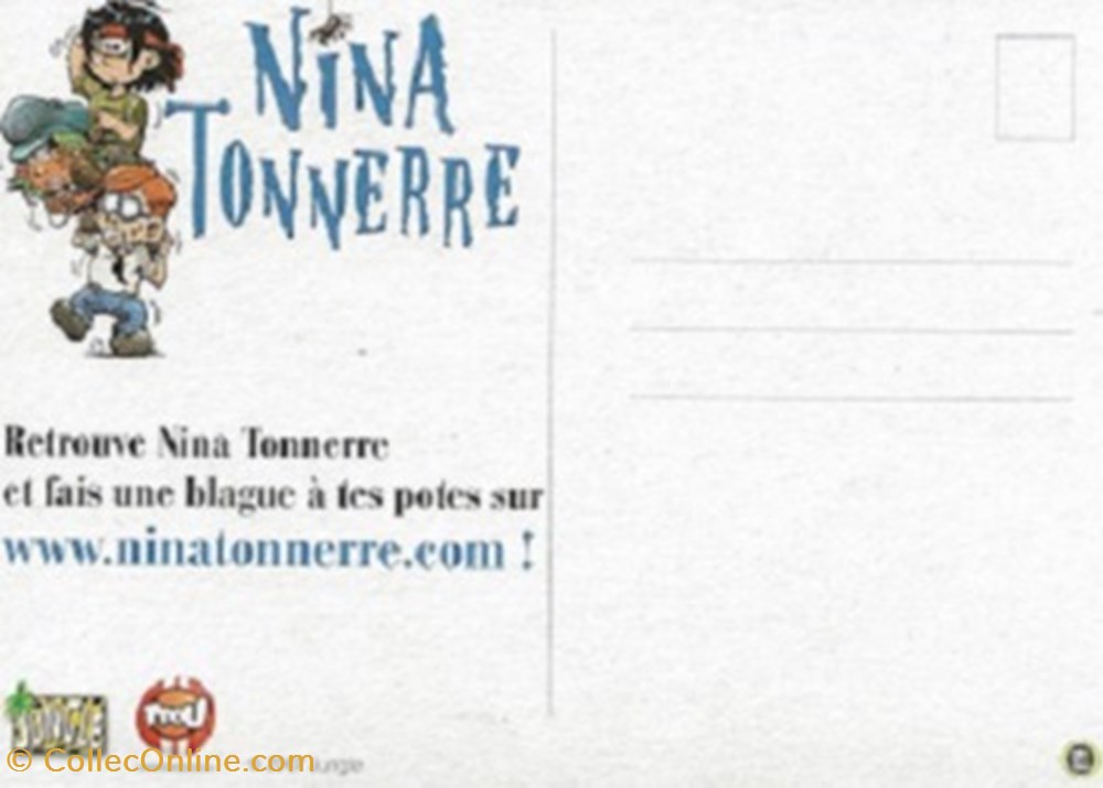 Nina Tonnerre cartes postales bande dessinee nina tonnerre