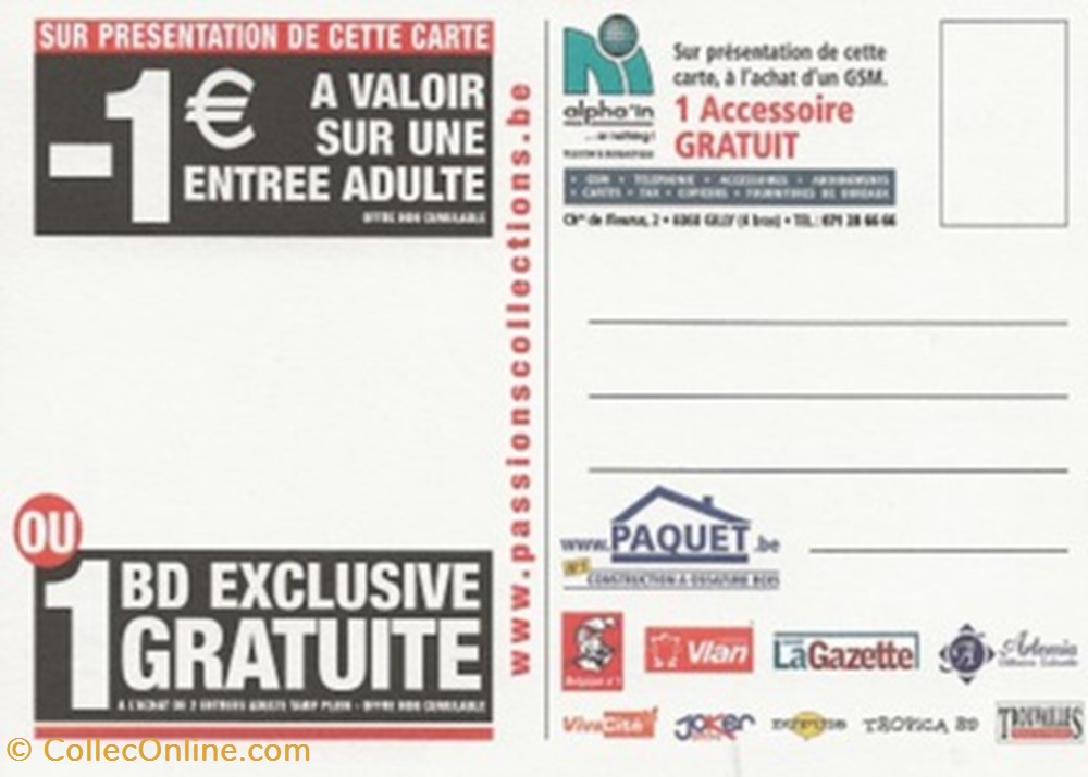 Charleroi (Belgique) 2006 cartes postales bande dessinee charleroi belgique 2006