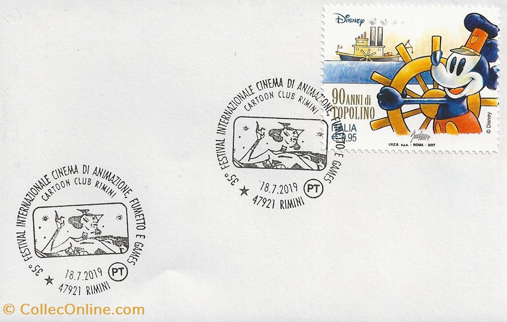 timbres rimini italie 2019 35 festival internazionale cinema di animazione fumetto e games