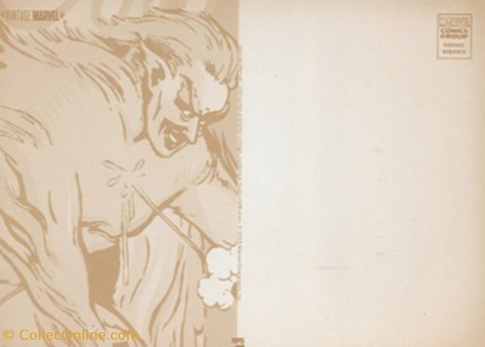 Marvel 2 cartes postales bande dessinee marvel