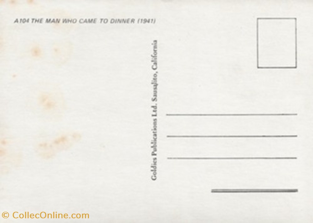 cartes postales autres the man who came to diner