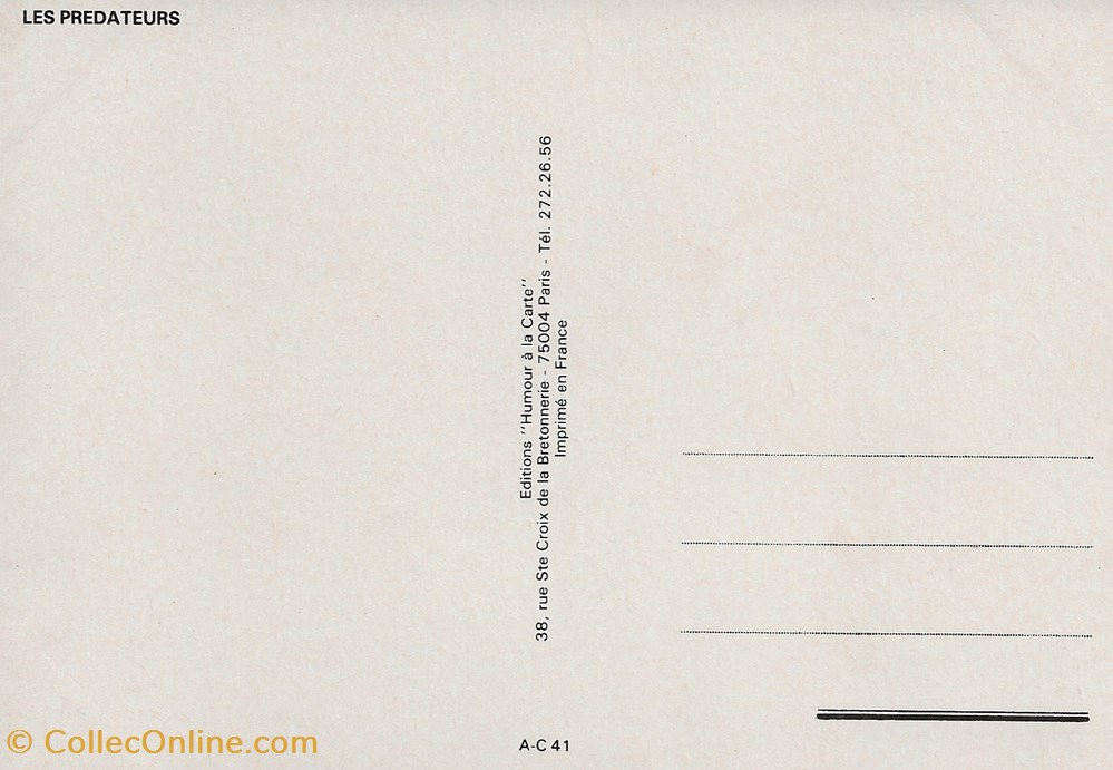Les prédateurs cartes postales autres les predateurs