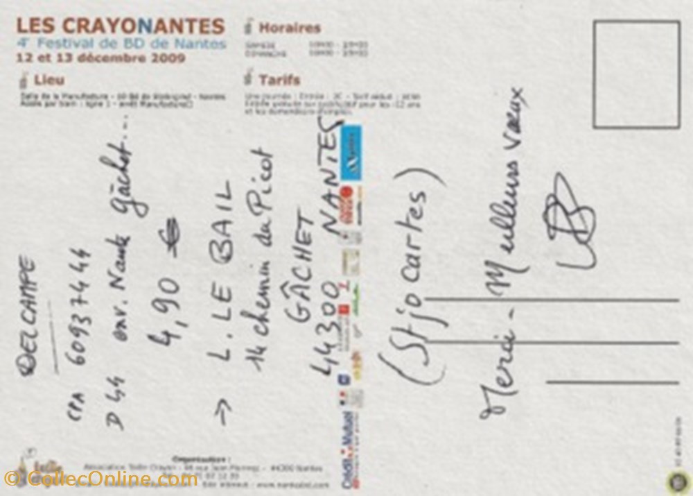 Nantes (44) 2009 cartes postales bande dessinee nantes 44 2009