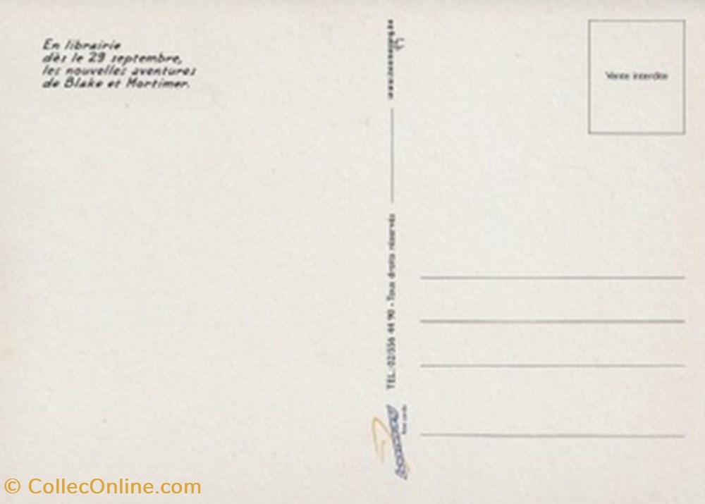 Blake et Mortimer cartes postales bande dessinee blake et mortimer