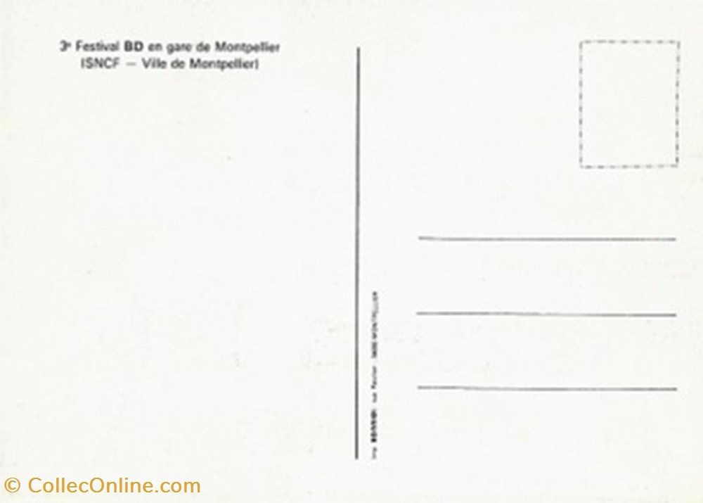 cartes postales bande dessinee montpellier 34 1988